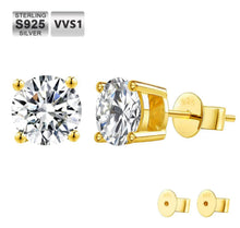 Load image into Gallery viewer, VVS1 Moissanite
Diamond Stone With
Round Brilliant Cut 4 Prong-Setting