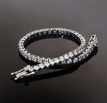 Load image into Gallery viewer, 4mm Moissanite White Gold Tennis Bracelet
