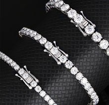 Load image into Gallery viewer, 5mm Moissanite White Gold Tennis Bracelet