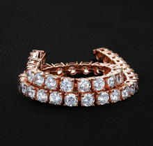 Load image into Gallery viewer, 4mm Sterling Silver Rose Gold Tennis Bracelet