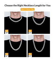 Load image into Gallery viewer, 12mm White Gold Iced Out Cuban Link Necklace