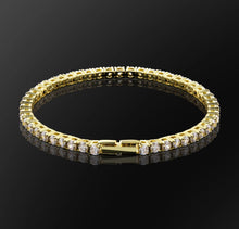 Load image into Gallery viewer, 3mm 14k Gold Tennis Bracelet
