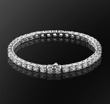 Load image into Gallery viewer, 4mm White Gold Tennis bracelet