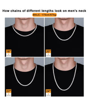 Load image into Gallery viewer, 3mm White Gold Tennis Chain