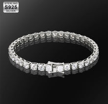Load image into Gallery viewer, 5mm Moissanite White Gold Tennis Bracelet
