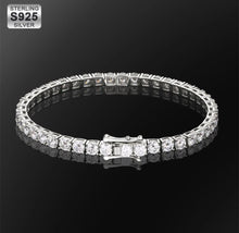 Load image into Gallery viewer, 3mm Moissanite White Gold Tennis Bracelet