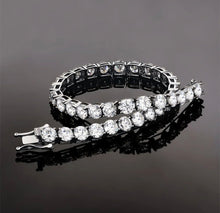 Load image into Gallery viewer, 5mm Moissanite White Gold Tennis Bracelet