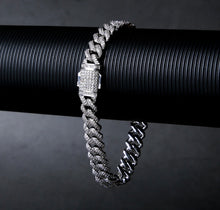 Load image into Gallery viewer, 12mm White Gold Prong Cuban Bracelet
