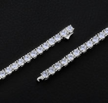 Load image into Gallery viewer, 4mm White Gold Tennis bracelet