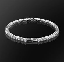 Load image into Gallery viewer, 3mm White Gold Tennis Bracelet