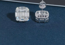 Load image into Gallery viewer, Classic Baguette VVS Clarity Moissanite Stud Earrings
