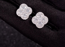 Load image into Gallery viewer, Four Leaf Clover Earrings VVS1 Moissanite Stud Earrings
