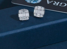 Load image into Gallery viewer, Classic Baguette VVS Clarity Moissanite Stud Earrings
