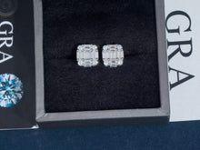 Load image into Gallery viewer, Classic Baguette VVS Clarity Moissanite Stud Earrings
