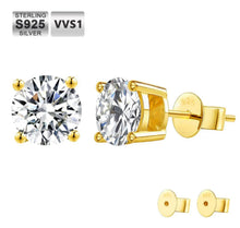 Load image into Gallery viewer, VVS1 Moissanite
Diamond Stone With
Round Brilliant Cut 4 Prong-Setting
