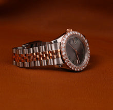 Load image into Gallery viewer, 2 Toned Watch With Iced Out Bezel
