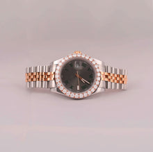 Load image into Gallery viewer, 2 Toned Watch With Iced Out Bezel
