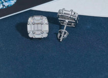 Load image into Gallery viewer, Classic Baguette VVS Clarity Moissanite Stud Earrings
