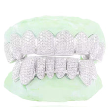 Load image into Gallery viewer, Custom Si1 Clarity Hand Set Diamond Grillz                                             (Zigzag/Honeycomb setting)
