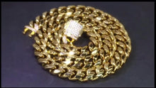 Load and play video in Gallery viewer, 18k Gold 12mm Cuban chain
