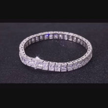 Load and play video in Gallery viewer, 8mm Princess Cut Baguette Tennis Bracelet
