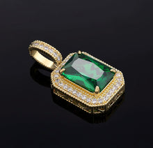 Load image into Gallery viewer, Green Emerald Gemstone 14k Gold Pendant
