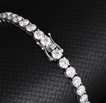 Load image into Gallery viewer, 5mm Moissanite White Gold Tennis Bracelet
