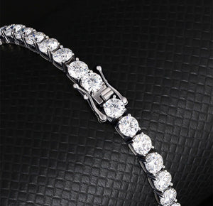 5mm Moissanite White Gold Tennis Bracelet