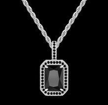 Load image into Gallery viewer, Black Emerald With White Gold Necklace
