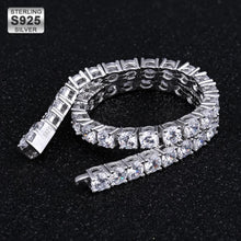 Load image into Gallery viewer, 4mm 925 Sterling Silver White Gold Tennis Bracelets
