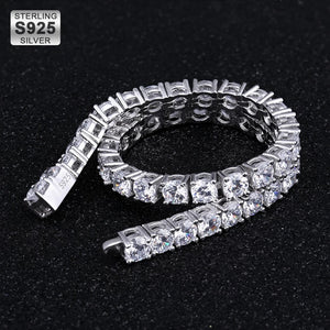 4mm 925 Sterling Silver White Gold Tennis Bracelets