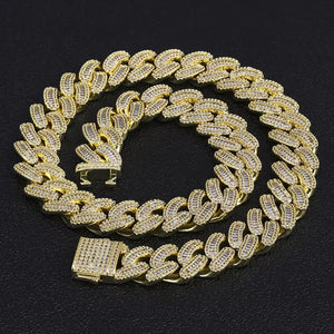 16mm 18k Gold Baguette Chain