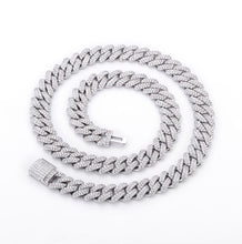 Load image into Gallery viewer, 14mm White Gold Moissanite Cuban Link Chain
