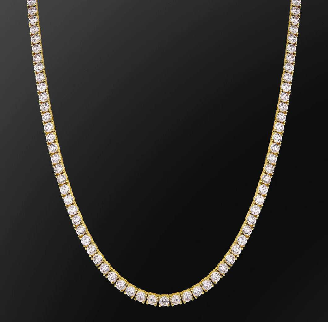 5mm 14K Gold  Tennis Chain Necklace