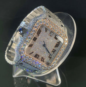 Fully Iced Out Hand Set VVS Moissanite Diamond Watch