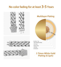 Load image into Gallery viewer, 8mm White Gold Iced Out Cuban Link Bracelet
