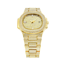 Load image into Gallery viewer, Iced Out 18k Gold Watch
