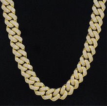 Load image into Gallery viewer, 18mm Iced Out Diamond 14k Gold Cuban Link Chain
