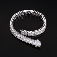 Load image into Gallery viewer, 8mm Princess Cut Baguette Tennis Bracelet
