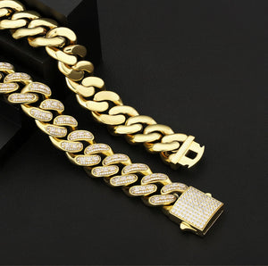 18k Gold 20mm Cuban Chain