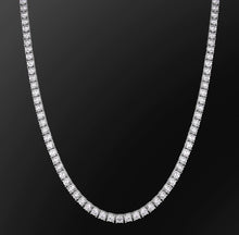 Load image into Gallery viewer, White Gold 5mm Tennis Chain/Bracelet Set
