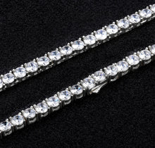 Load image into Gallery viewer, 5mm White Gold Tennis Chain
