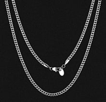 Load image into Gallery viewer, 3mm White Gold Micro Cuban Link Chain
