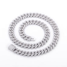 Load image into Gallery viewer, 6mm White Gold Moissanite Cuban Link Chain
