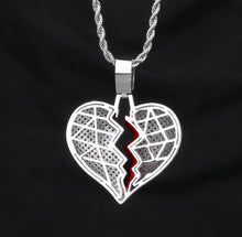 Load image into Gallery viewer, White gold Broken Heart Pendant
