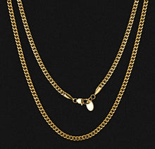 Load image into Gallery viewer, 3mm 14k Gold Micro Cuban Link Chain
