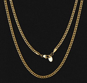 3mm 14k Gold Micro Cuban Link Chain