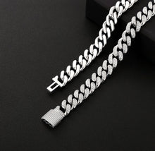 Load image into Gallery viewer, 12mm White Gold Moissanite Cuban Link Chain
