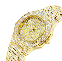 Load image into Gallery viewer, Iced Out 18k Gold Watch
