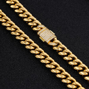 18k Gold 12mm Cuban chain